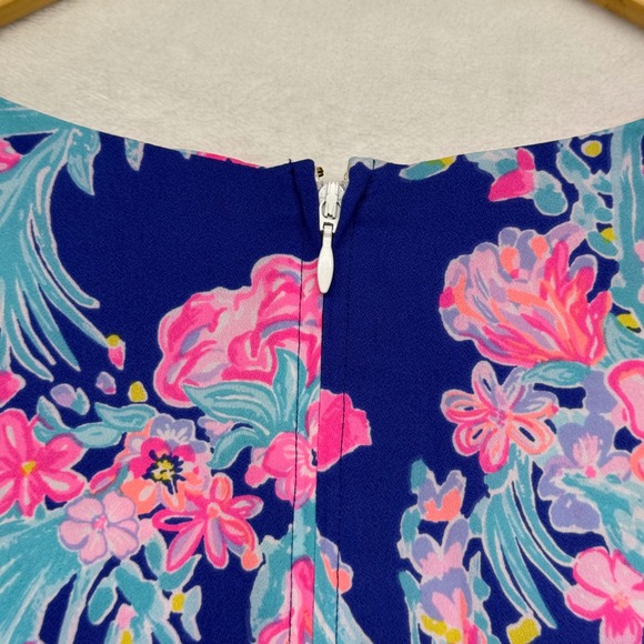 Lilly Pulitzer Rosie Stretch Floral Long Sleeve Ruffle‎ Mini Dress Party Size 0 - Picture 12 of 13
